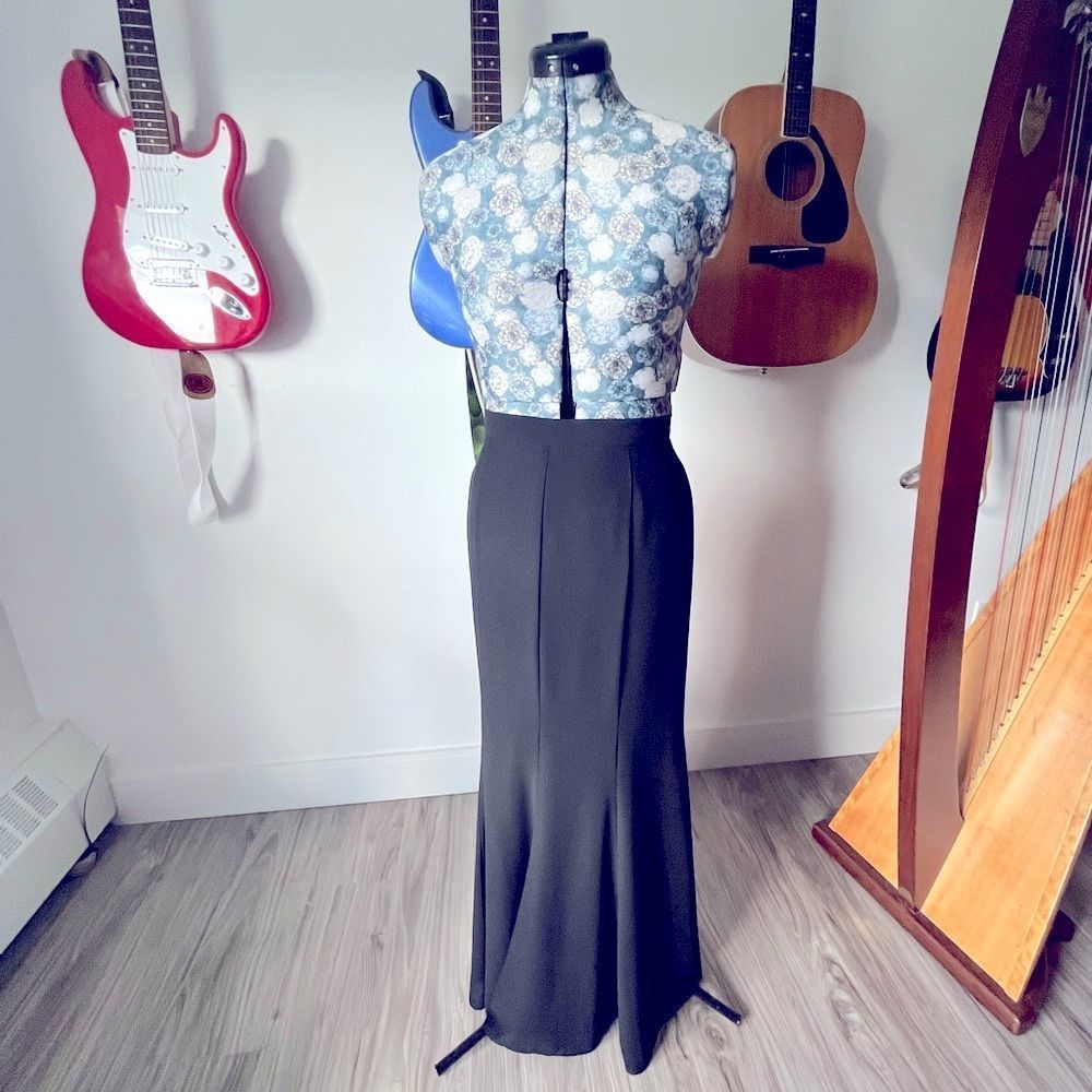 💖HOST PICK💖90s Vintage Gothy Chiffon Mermaid Skirt Sz 10/Med